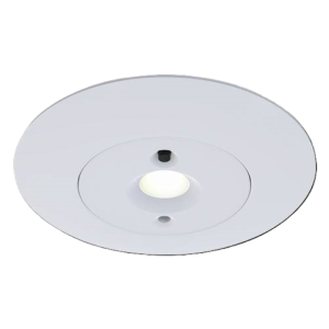 Emergency downlight flush mtg OA/ER white