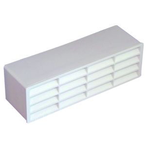 204mm x 60mm - Flat channel air brick &amp; grille
