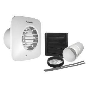 2 speed 100mm axial fan kit timer square grille
