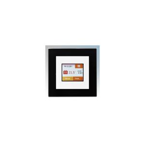 White / black glass colour touchscreen thermostat 