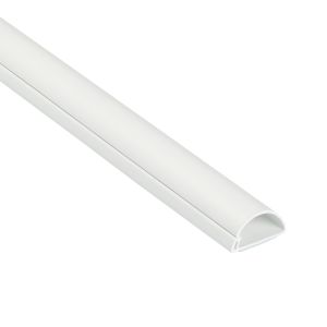 Mini trunking half round 30x15mm 3m length white
