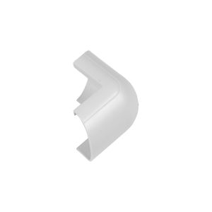 Mini trunking half round ext bend 30x15mm white
