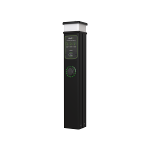 Smart EV charge basic pedestal 7.4kw 1 x T2 socket blk
