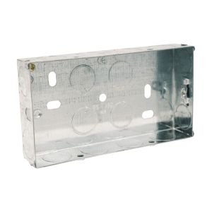 2 Gang 25mm Steel Switch &amp; Socket Back Box