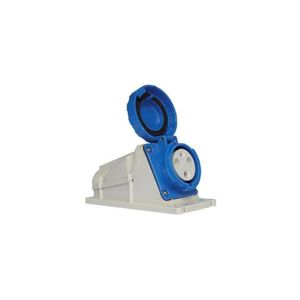 IP67 90° Surface Socket - 2P+E 63A 230V 6H