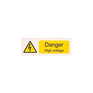 Danger high voltage - 75 x 25mm Pk10