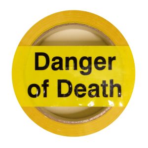 Laminated Tape - Danger of Death - 48mm x 33mtr Roll