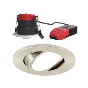 CCT Fire Rated Gimbal Dual Wattage Satin Chrome