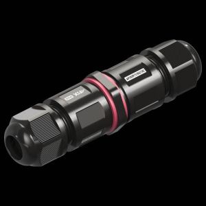 Straight connector IP68 3 core black