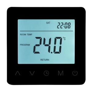 16A Programmable Thermostat in Black 