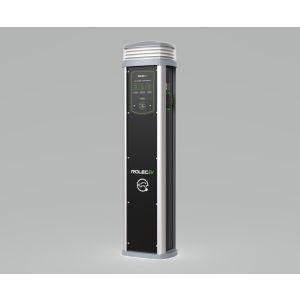 Smart EV charge pedestal 22kw 2 x T2 socket blk